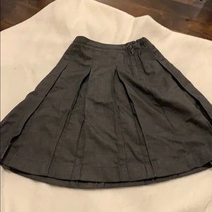 Lands end gray pleated skirt.